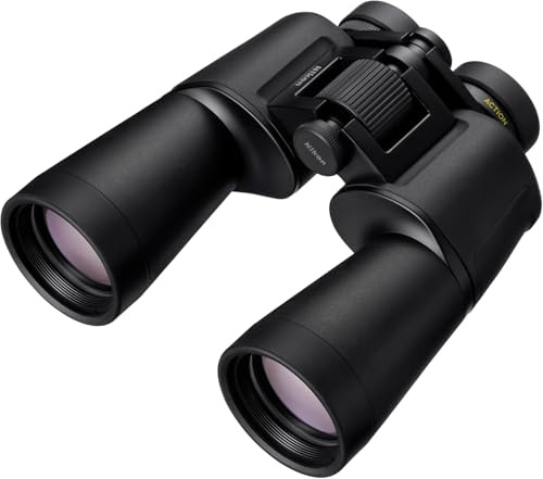 Nikon Action 12x50 Binocular | Multilayer-Coated Nikon Optics, high-Power 12x Magnification, Bright 50mm Objective Lenses, Turn-and-Slide Adjustable eyecups and Tripod-Ready Porro-Prism Design