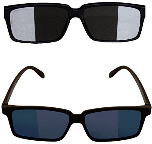 Spassprofi 2 x Detektivbrille mit Rückspiegel verspiegelte Brillen Komplettrillen Spiegelbrille
