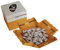 Confetti Bianchi incartati singolarmente in Vassoio da g 500 - Confetti Papa Cioccogolosone con cioccolato e mandorla - Senza glutine