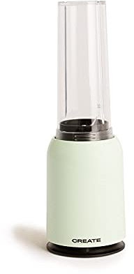 CREATE/MOI STUDIO STUDIO/Batidora de vaso verde/Tritura y emulsiona, para smoothies y batidos, vaso 400 ml, individual, libre de BPA, portátil, cuchillas de acero inoxidable, 230W