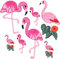 i-Patch - Patches - 0250 - Flamingo - Vogel - Marabu - Reiher - Stelzvogel - Tiere - Zoo - Applikation - Aufbügler - Flicken - Aufnäher - Sticker - Badges - Bügelbild - zum aufbügeln