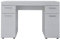 trendteam smart living - Amanda - Schminktisch - Weiß/Weiß Hochglanz - Schreibtisch mit 4 Fächern und 2 Schubladen - (BxHxT) 120 x 76 x 41 cm - Kosmetiktisch mit Stauraum - Kratzfest
