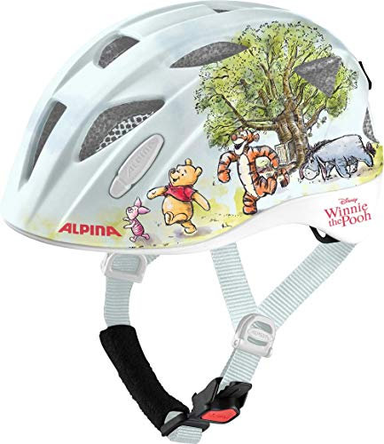 Alpina XIMO Disney - Leichter, Sicherer & Bruchfester Disney Fahrradhelm Mit Optionalen LED-Licht Für Kinder, Winnie Pooh Gloss, 49-54 cm