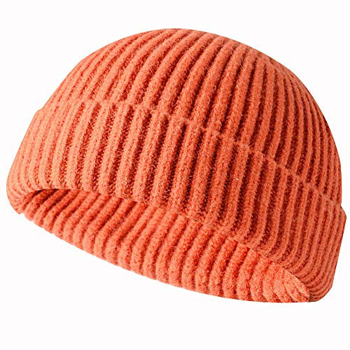 JFAN Unisex Retro Trawler Winter Beanie Hat Baseballkappe Streetstyle Trawler Beanie Watch Hut Rollup Edge Schädeldecke,Beige