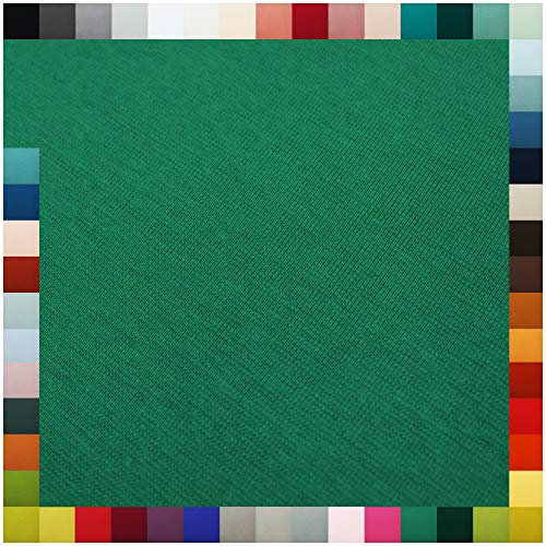 Bündchenstoff als Meterware Schlauchware 70cm breit 95% Baumwolle, 5% Elasthan über 50 Farben Auswahl Jersey (032 | grün, Länge: 1,0m)