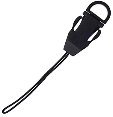 Detachable Loop String Connector Lanyard / Key Ring Adapter for USB Flash Drive, Cell Phone, Small Camera by Specialist ID, Black, 5 Pack