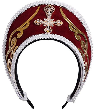 GRACEART Anne Boleyn Hut Kopfbedeckung elisabethanische Kopfbedeckung Tudor Coronet Haubenhut (Stil 3)