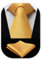 HISDERN Herren Gelb Krawatten Taschentuch Gestreift Elegant Klassische Retro Formell Krawatte & Einstecktuch Set Für Hochzeit Party Club