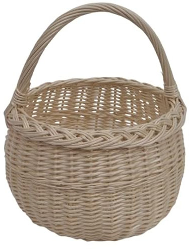 Panier rond osier blanc D.20 cm