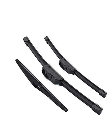 CRILI Juego De Escobillas Limpiaparabrisas Delanteras Y Traseras, para N&issan Juke F15 2010-2019 Juego De Escobillas Limpiaparabrisas Delanteras Y Traseras