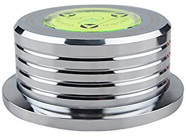 Record Weight Stabilizer, LP Weight Phono Disc Stabilizer, 60Hz Plattenspieler, 270 g HiFi 3-in-1 Stroboskop-Skala, Schallplatten-Puck, 45 U/min, Vinyl-Klemme mit Wasserwaage für