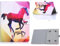 elfofle Universal Tablet Hülle für Honor Pad X8a /Blackview Tab90 Tab60 WiFi Tablet, PU Leder Hülle Kompatibel mit SGIN Tablet/Cheerjoy Tablet/COLORROOM Tablet (Bunte Pferde)