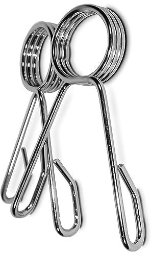 SUNLUYAO Morsetti per bilanciere olimpico, 5 cm, clip a molla, per allenamento della forza e condizionamento incrociato, accessori per sollevamento pesi (2 pezzi)