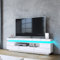 T AUNTY STORE TV Stand with LED Light 5 Drawers 1 Open Case Modern White 150CM