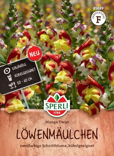 Sperli Löwenmäulchensamen Mango Twist - Leuchtende zweifarbige Schnittblume, Blumensamen für Garten und Kübel, Bienenfreundlich