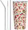 Ogniwo Thermobecher mit Weihnachtsmotiv, Weihnachtsmann-freundlich, Edelstahl, isoliert, mit Deckel und Strohhalm, Geschenke für Damen und Herren