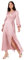 Lovedrobe Women's Midaxi Dress Ladies Wrap V-Neck Long Bishop Sleeve Satin Gold Fleck Side Tie Belt Split A-Line Wedding Guest, Rose Poudre 50