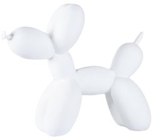 ESSECMBS Creative Balloon Dog Sculpture Modern Home Decoration Trendy Animal Art Collection Resin Figurine Bedroom Living Room (White, 21 * 9 * 18cm (L*W*H))