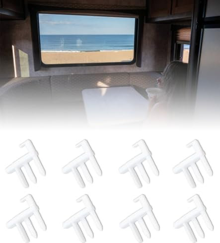 T TAKONE 4 Pairs of Caravan Roller Blind Replacement Parts, Compatible with Caravan Window Roller Blind Caravan Boat, Ideal for Motorhome Roller Blind End Clips, 4 L/H 4 R/H