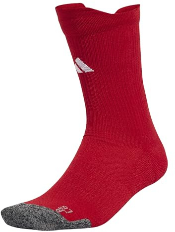 adidas Unisex Football Cushioned Performance Crew Socks, team power red/white, 10.5-12.5