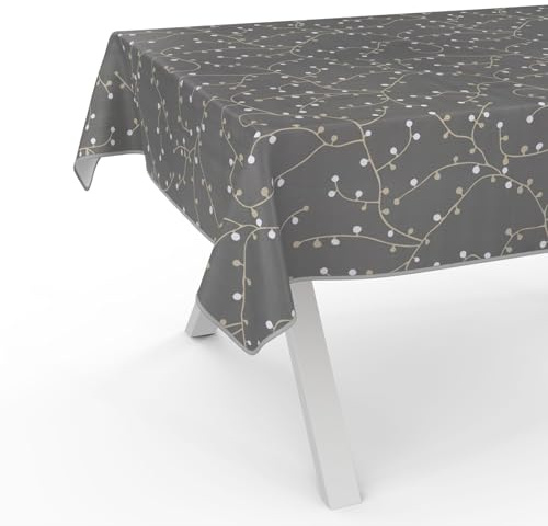 Wachstuchtischdecke Wachstischdecke Wachstuch Tischdecke abwaschbar Gartentischdecke Wasserabweisend 220x140cm mit Saum (Eingefasst) Elena