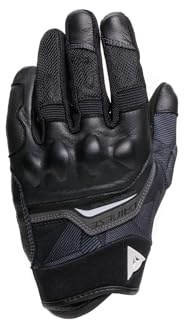 Dainese - Ermex-Handschuhe, Sommer-Motorradhandschuhe für Damen, atmungsaktiv mit Mesh-Einsätzen, Starren Knöchelprotektoren, Lederverstärkungen, Touchscreen, Schwarz und