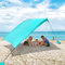 abask Tenda da Spiaggia Portatile Tenda Parasole Spiaggia 2.1m x 2.1m Protezione UV UPF 50+ Tenda Mare, con Sacco di Sabbia, Ancora, per Spiaggia, Picnic, Pesca, Campeggio (Turchese)