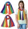 DTOFOOT 2 Stück Chiffon Regenbogen Schals für Damen, 2 Stile Bunt Dünne Schal Pride Schalcape Shawls Wraps LGBT Regenbogenstreifen für Partys Feiern Parade Partyzubehör Accessoires Geschenke