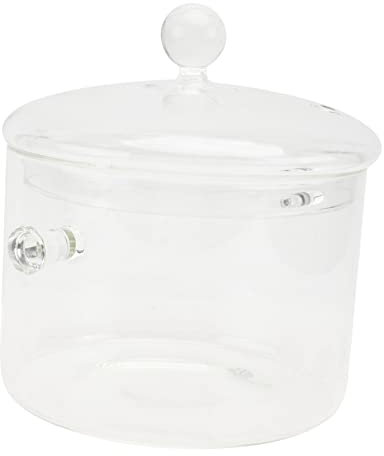 HOMOBABE Glass Stew Pot Bowl Serving Bowl Scratch Resistant Oven Glassware Microwave Safe Home Kitchen