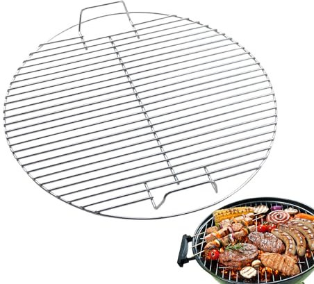 Grille De Barbecue Ronde En Acier Inoxydable - Grille Ronde Multifonction Avec Ventilation Réglable Pour Cuisson Au Grill BBQ Camping Extérieur Jardin Et Pique-Nique 44,5 Cm