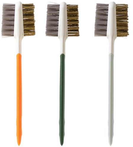 VICASKY 3Pcs Kitchen Countertop Brush Gas Stove Cleaner for Efficient Cleaning of Cooktops Range Hoods Sinks and More Compact Design