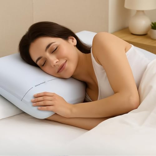 Premium Quality Rebound Memory Foam Cloud Pillow – Orthopaedic Support with Cooling Fabric, Reversible Soft/Medium Firmness – Breathable & Hypoallergenic – Anti Snore - Reduces Sleep Apnoea