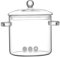 Pentola a fuoco lento in vetro trasparente, casseruola di pentole, padella di scorte di visioni, grandi padelle borosilicate sicure con manici integrati, pentole grandi 3L per la stufa