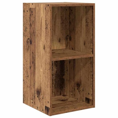 vidaXL TV Cabinet Old wood 37 x 37 x 72 cm Engineered wood, Living Room Storage, Modern Wall-Mounted Cabinet, Compact Entertainment Unit, Decorative TV Stand, Sleek Design Organizer