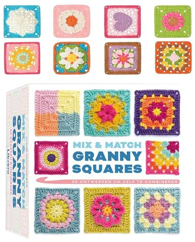 JOYOLA Häkelkarten Crochet Set Granny-Strickmusterset Mit 50 Mustern Designs Häkelmusterkarten für Einzelne Häkeldecken und Flicken usw