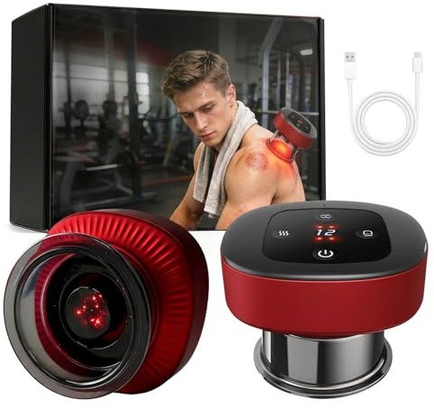 Aokitec Elektrisches Schröpfmassagegerät für Herren - Dynamisches Vakuum Rückenmassagegerät für Muskelregeneration & Verspannungen, Tiefengewebe Erholung nach Fitness, Krafttraining & harter Arbeit