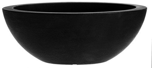 matrasa Blumentopf OVAL Kunststoff in Steinoptik - Schiefer Anthrazit Grau - Blumenschale 52x23x20