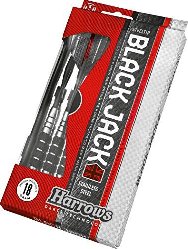 Harrows Black Jack Edelstahl-Dartpfeile, 18 g