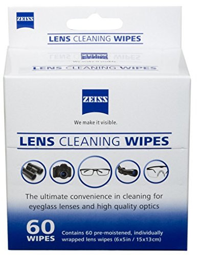 Zeiss Pre-Moistened Lens Cleaning Wipes 6 x 5-Inches, 4 Pack (60 count)