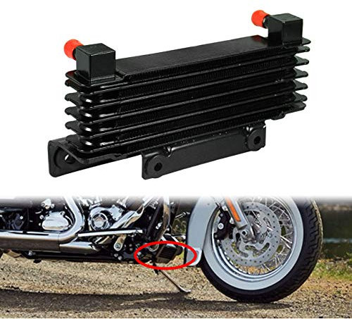 HDBUBALUS Radiatore del Radiatore Dell'Olio del Motociclo Adatto per Harley Touring 2009-2016 Road King Road Electra Street Glide Flhr Flhtc