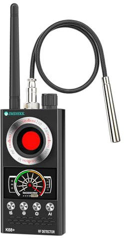 JMDHKK Hidden Camera Detector & Bug Detector – Magnetic Tracker & Wireless Signal Finder for Home, Office, Hotel, Car – Advanced Privacy Protection for Travel & Security(Black)