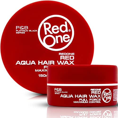 RedOne Cire Aquatique Coiffante Rouge 150 ml | Contrôle Des Bords | Ultra-Tenue | Pour Hommes et Femmes | Parfum Fraise | Contrôle Maximum