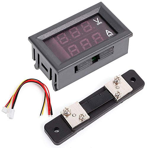 DollaTek 0.56 Pollici Blu Rosso Doppio Display a LED Mini voltmetro Digitale amperometro DC 100 V 50A Pannello amp voltaggio misuratore di Corrente Tester