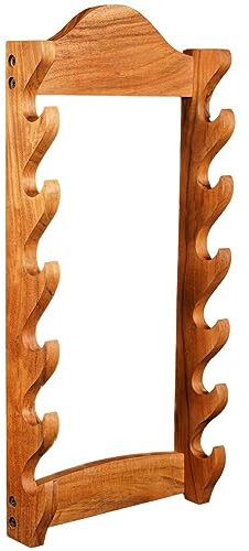 Mythrojan Schwerthalter aus Massivholz, mittelalterlicher Schwert, Wandhalterung, Samuraischwert, Display-Ständer, Katana-Schwerthalter, Messerständer für Ausstellung, Sechs Ebenen