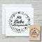 NEWSTAMPS Stempel Mit Liebe selbstgemacht rund Motivstempel groß aus Holz & Gummi zum Karten basteln, Holzstempel, Sprüche, Spruchstempel, Textstempel, Schrift, Scrapbook, Textilstempel, Deko