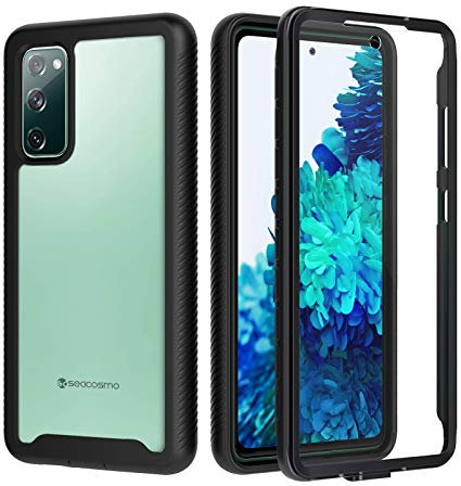 seacosmo Cover per Samsung Galaxy S20 FE 5G, Custodia Rugged Antiurto 360 Gradi con Protezione Schermo Integrata, Case Doppia Faccia Full Fronte Retro per Cellulare - Nero