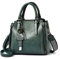 BUKESIYI Damen Tasche Umhängetasche Handtasche Frauen Klein Schultertasche Weekender Lack PU Leder DE77139 Grün