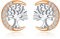 TANGPOET Tree of Life Earrings for Women 925 Sterling Silver Family Tree Stud Earring for Girls, Birthday Jewellery Gifts for Her, Rose Gold