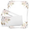 10 Briefpapiere und Briefumschläge SET | Blumen Vintage Feder | Papier und Umschlag mit Design-Motiv bedruckt | 90 g/m²