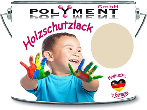 Holzschutzlack Holzlack Holzlasur wetterbeständiger Langzeitschutz Wetterschutzfarbe Holzschutzfarbe RAL 1015 Hellelfenbein // Polyment GmbH